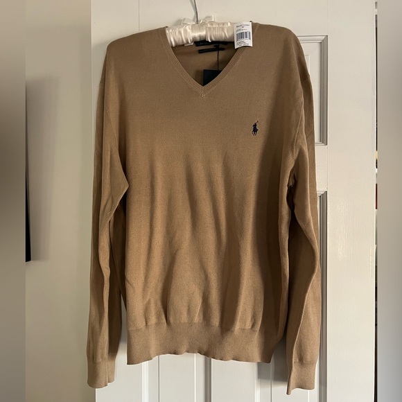 Polo Ralph Lauren cappuccino 100% puma cotton pullover sweater-NWT!💕